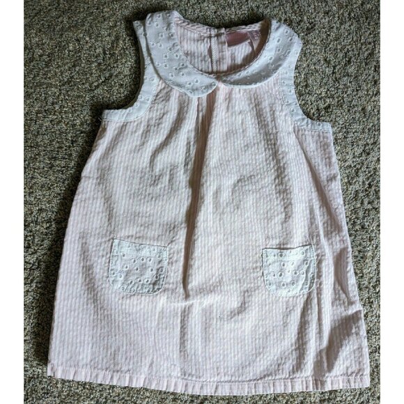 Pink Striped Seersucker Sundress/Shirt - Picture 1 of 3